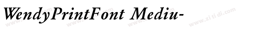 WendyPrintFont Mediu字体转换